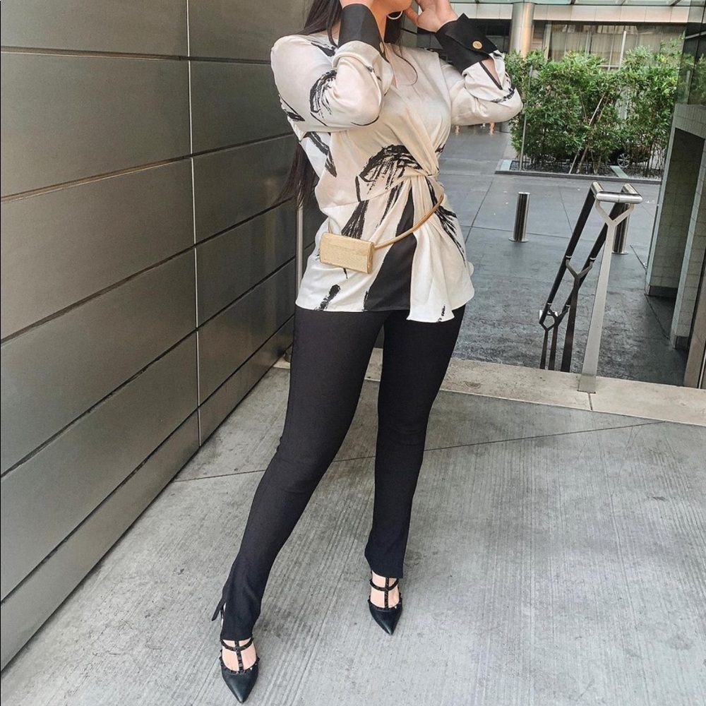 Zara print blouse